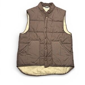 VINTAGE 70s Nelson Brown Puffer Vest